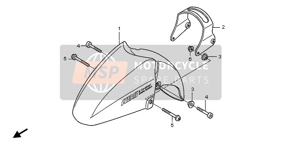 61104MCT940, Bracket Comp., Fr. Fender, Honda, 1